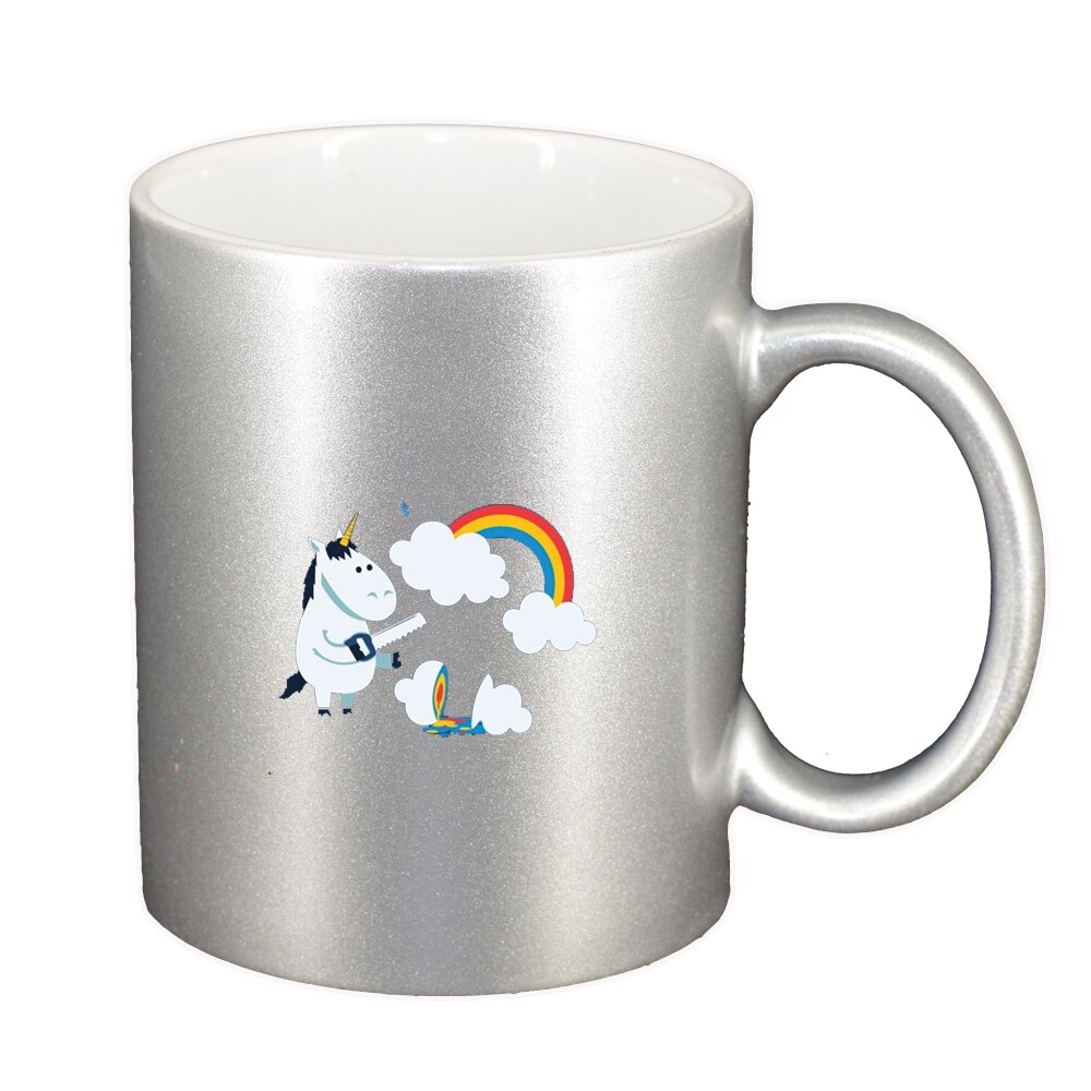 Cana Unicorn - Rainbow, argintiu sidefata, 330ml, D1432
