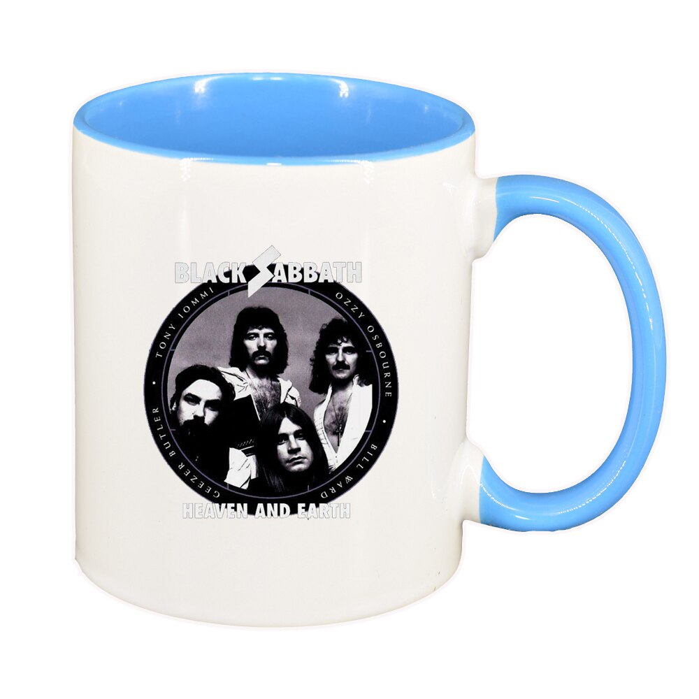 Cana black sabbath, interior albastru, 330ml, D1443