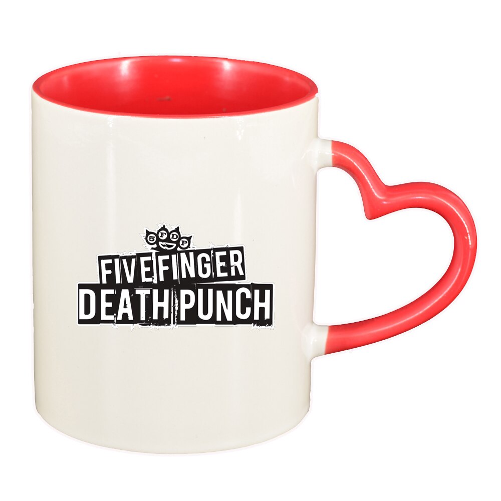 Cana five finger death punch, interior rosu, maner inima, 330ml, D1442