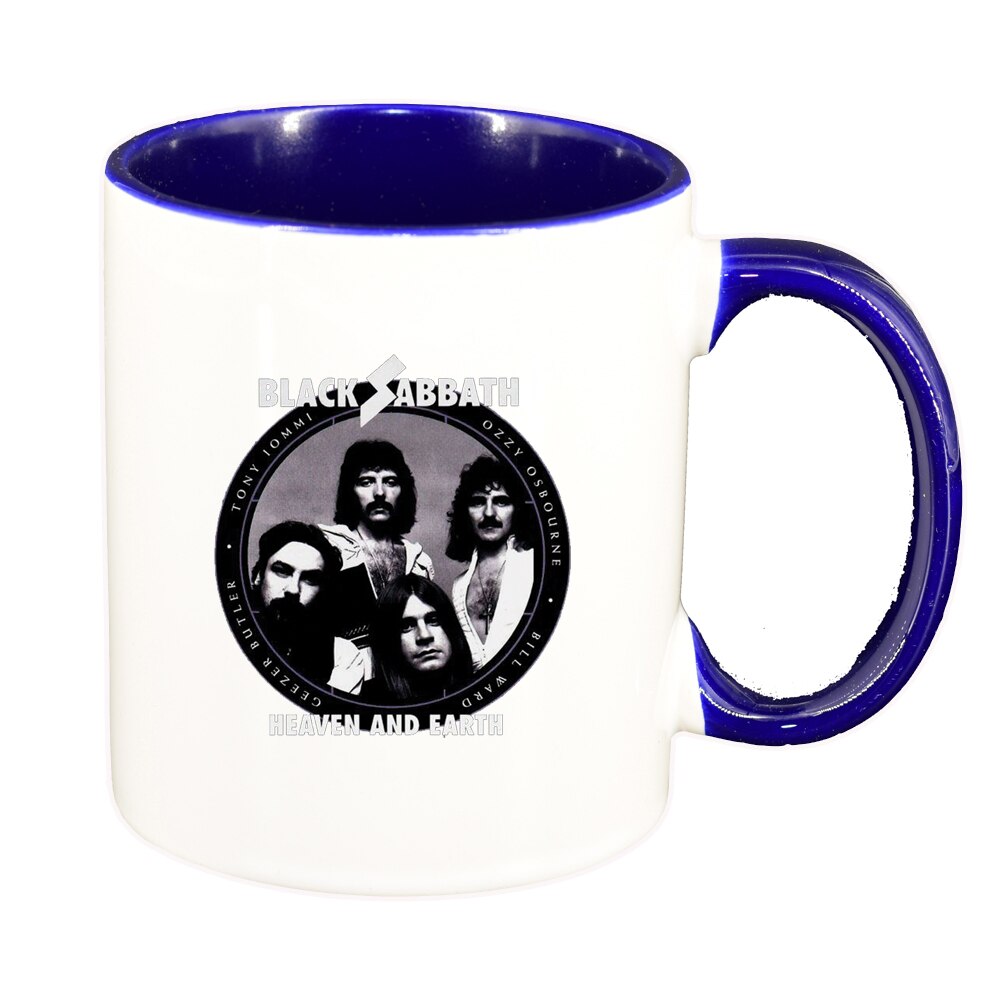 Cana black sabbath, interior albastru inchis, 330ml, D1443