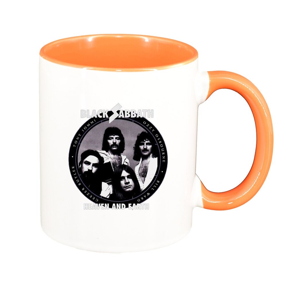 Cana black sabbath, interior portocaliu, 330ml, D1443