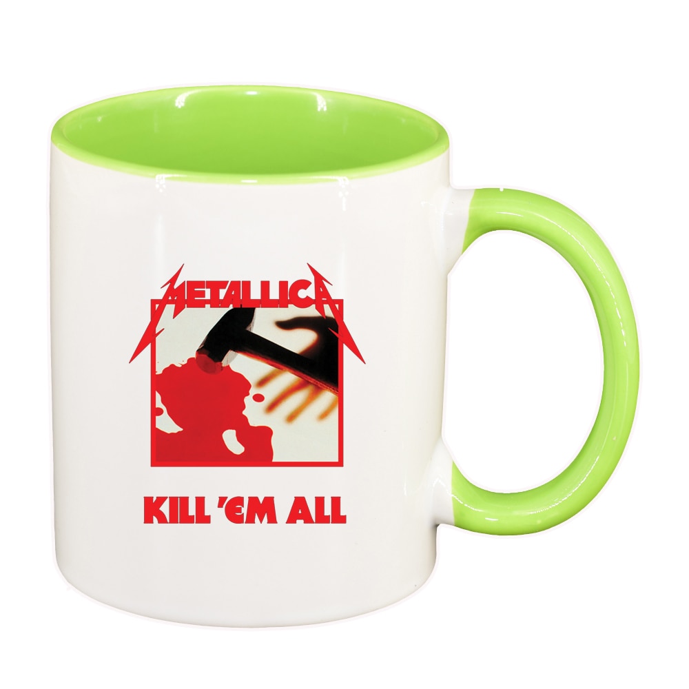 Cana Metallica, interior verde deschis, 330ml, D1445