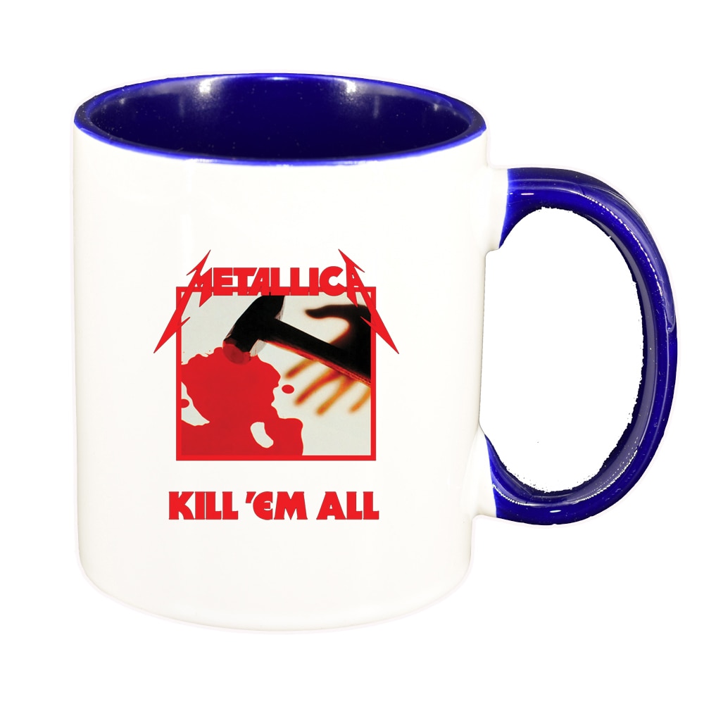 Cana Metallica, interior albastru inchis, 330ml, D1445