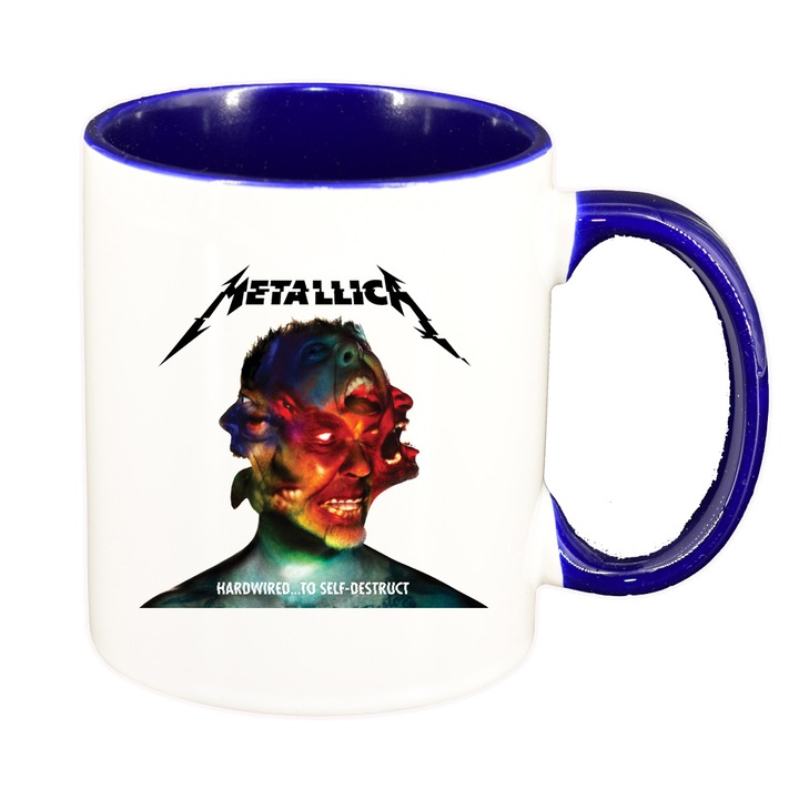 Чаша Metallica, тъмно синя вътрешност, 330 мл, D1446