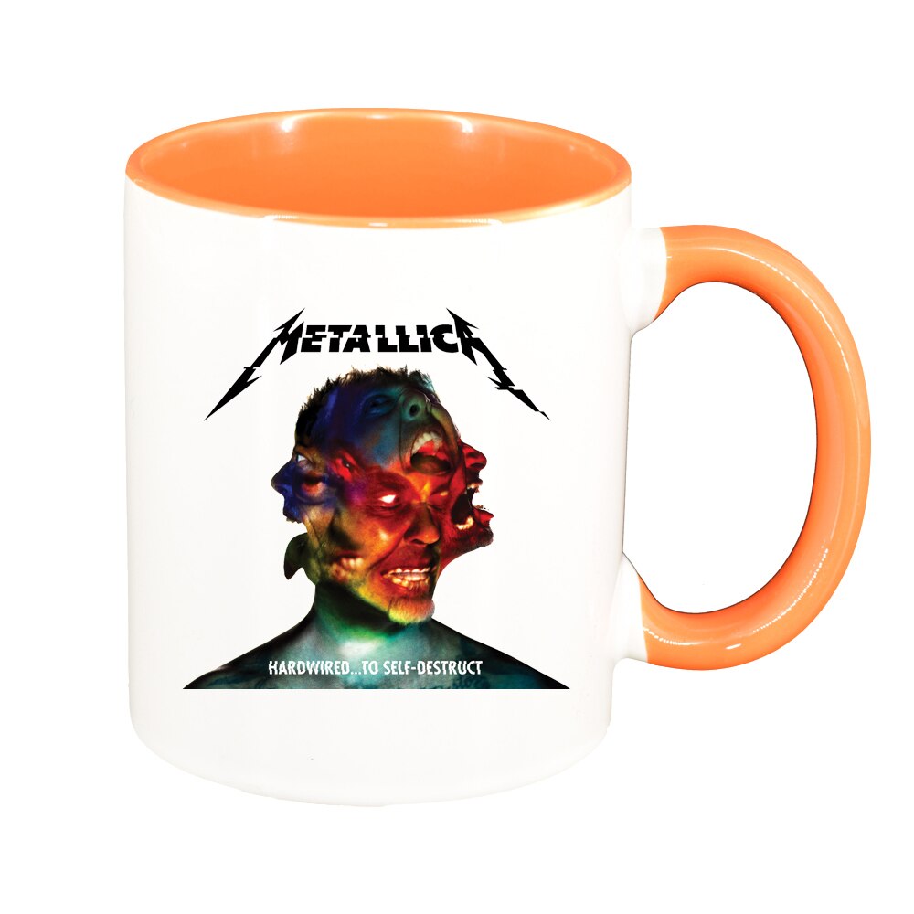 Cana Metallica, interior portocaliu, 330ml, D1446