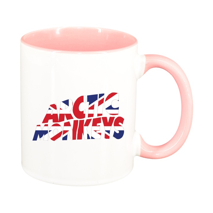 Arctic Monkeys bögre, rózsaszín belsővel, 330ml, D1448