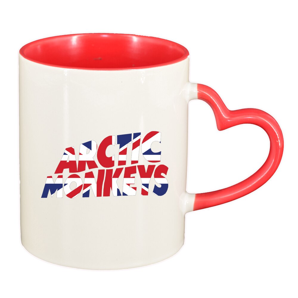 Cana Arctic Monkeys, interior rosu, maner inima, 330ml, D1448