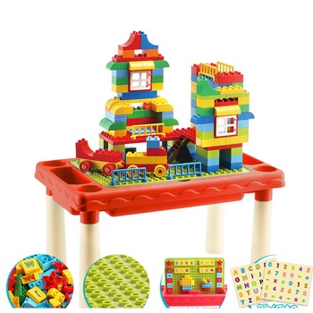 Masuta educativa de desenat si construit 3 in 1 SOLTOY®, cu cuburi de construit, 60 de piese, spatiu de depozitare si panou educativ in pozitie verticala pentru diferite activitati, Rosie Masuta educativa de desenat si construit 3 in 1 SOLTOY®, cu cuburi de construit, 60 de piese, spatiu de depozitare si panou educativ in pozitie verticala pentru diferite activitati, Rosie