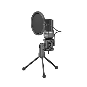 Microfon Marvo MIC-03, USB, Portabil cu trepied reglabil la 270 °, Negru Microfon Marvo MIC-03, USB, Portabil cu trepied reglabil la 270 °, Negru