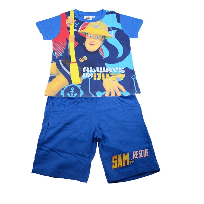 Compleu 2 piese de vara baieti Pompierul Sam Setino 970-009, Multicolor