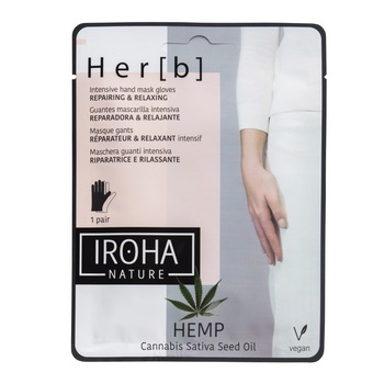Masca pentru maini Iroha cu ulei de cannabis Masca pentru maini Iroha cu ulei de cannabis