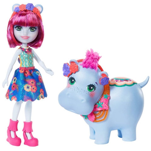 Set de joaca Enchantimals cu papusa Hedda Hippo & Lake
