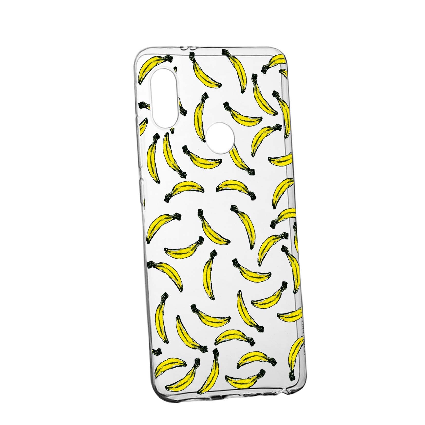 Husa Bananas, pentru Huawei Nova 3, rezistenta la uzura, anti-alunecare, din silicon Premium, 664