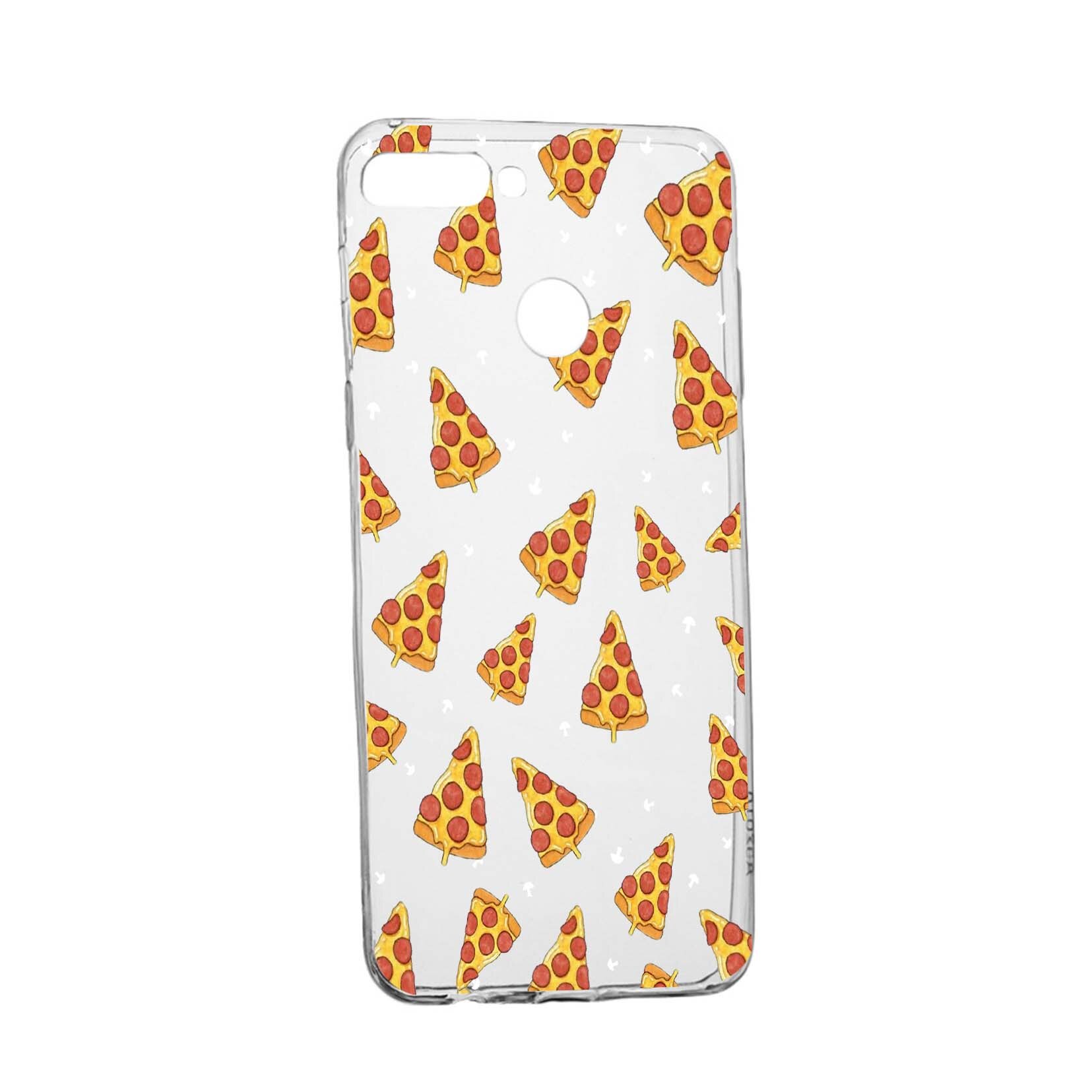 Husa Pizza, pentru Xiaomi Mi8 Lite, rezistenta la uzura, anti-alunecare, din silicon Premium, 665