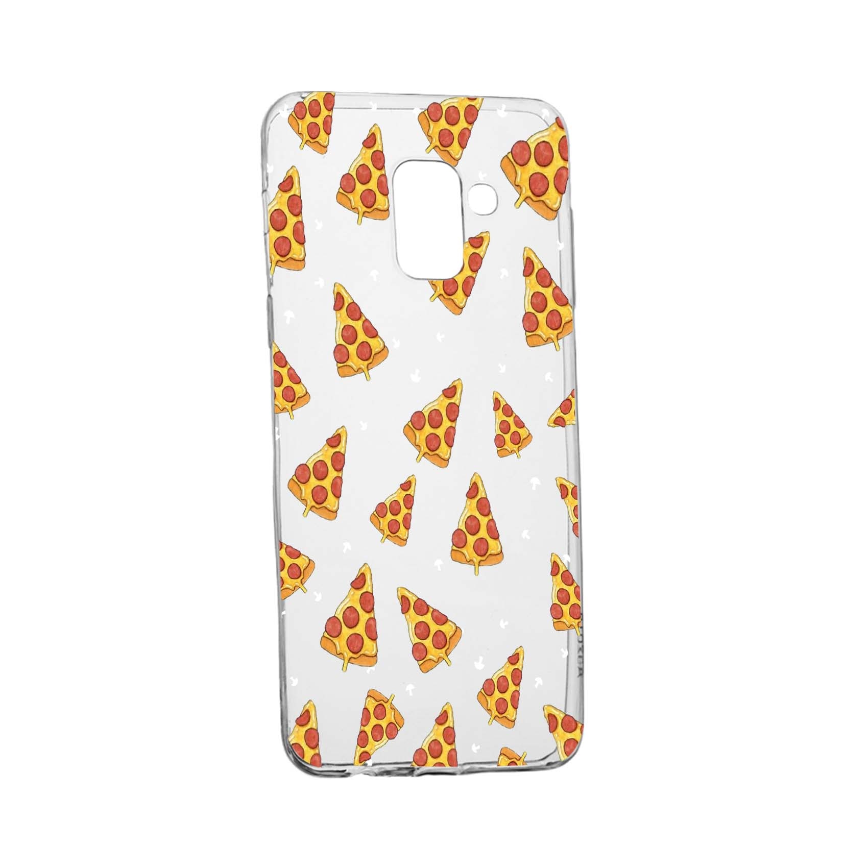Husa Pizza, pentru Samsung Galaxy A8 2018 / A5 2018, rezistenta la uzura, anti-alunecare, din silicon Premium, 665