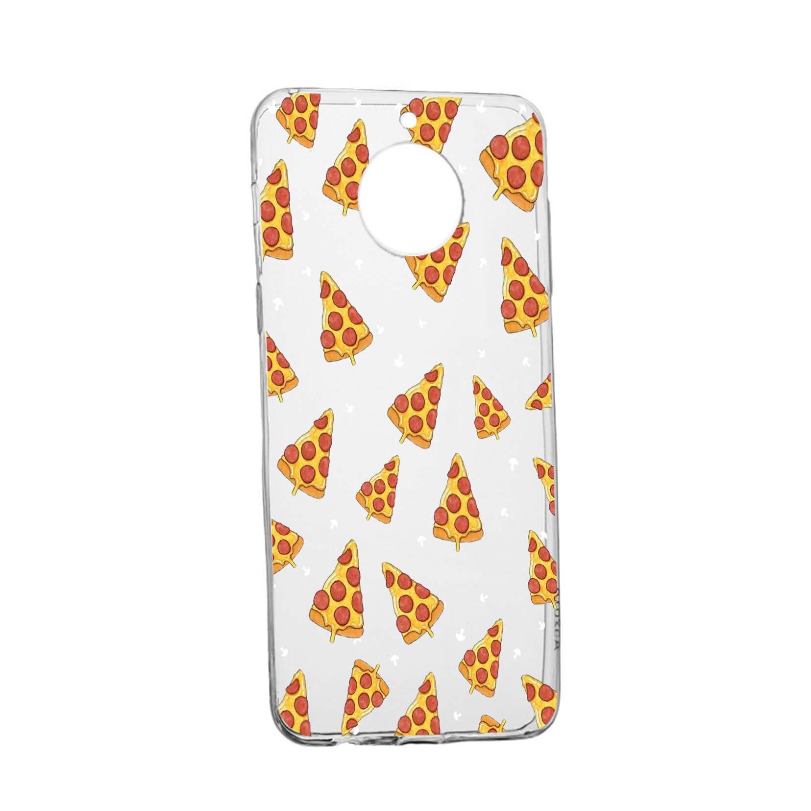 Husa Pizza, pentru Motorola Moto E5 Plus, rezistenta la uzura, anti-alunecare, din silicon Premium, 665