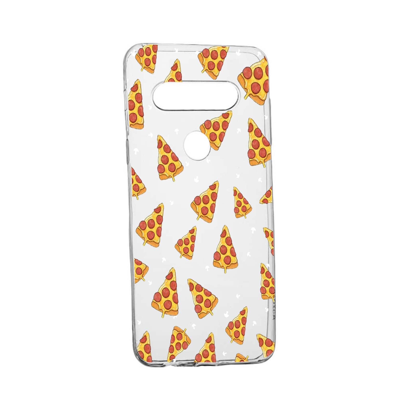 Husa Pizza, pentru LG K50S, rezistenta la uzura, anti-alunecare, din silicon Premium, 665