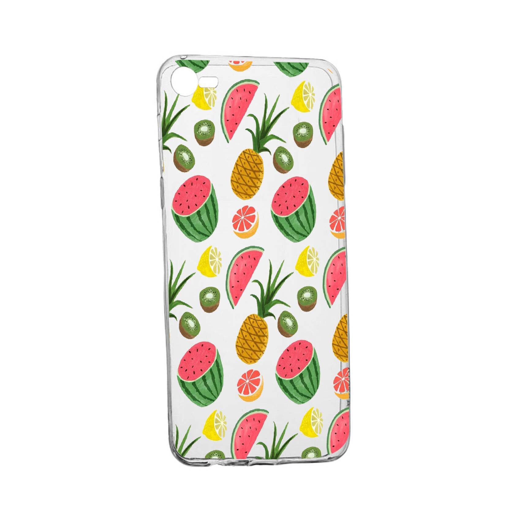 Husa Ananas, pentru HTC Desire 12, rezistenta la uzura, anti-alunecare, din silicon Premium, 666