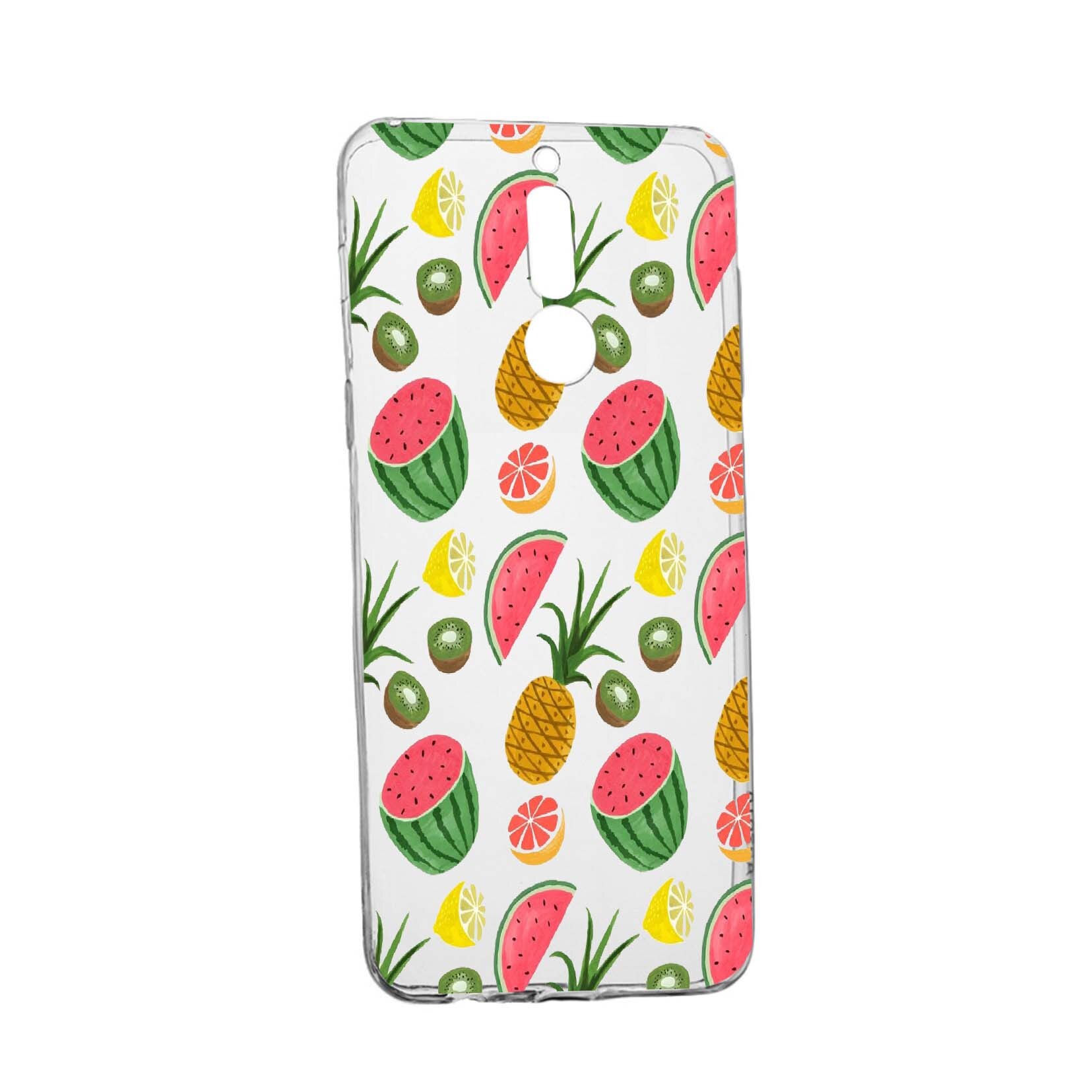 Husa Ananas, pentru LG K40 / K12 Plus, rezistenta la uzura, anti-alunecare, din silicon Premium, 666