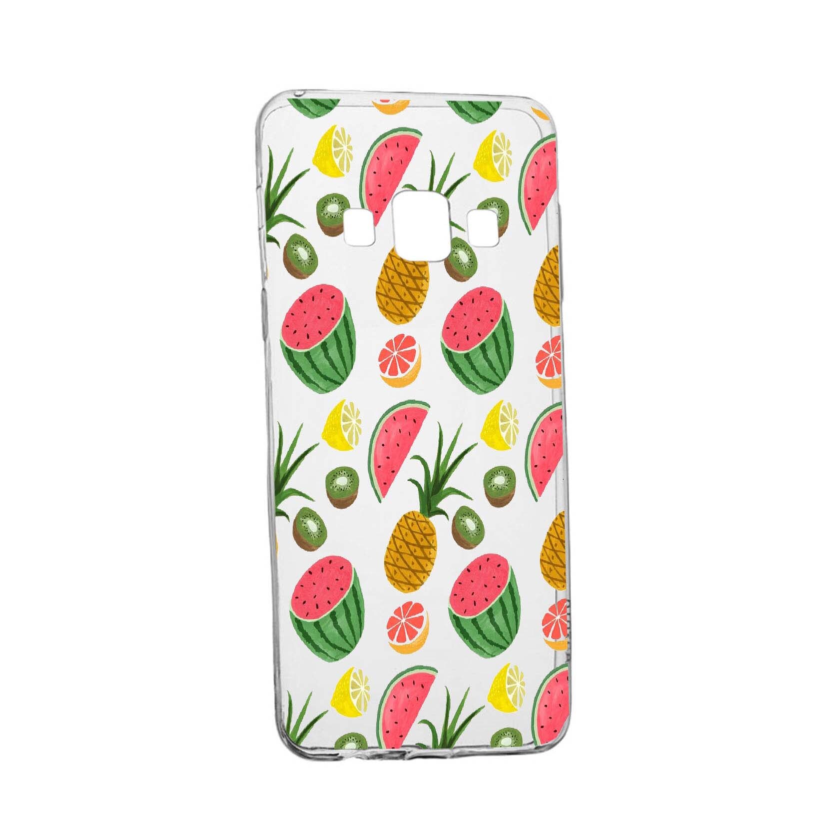 Husa Ananas, pentru Samsung Galaxy J3 2016, rezistenta la uzura, anti-alunecare, din silicon Premium, 666