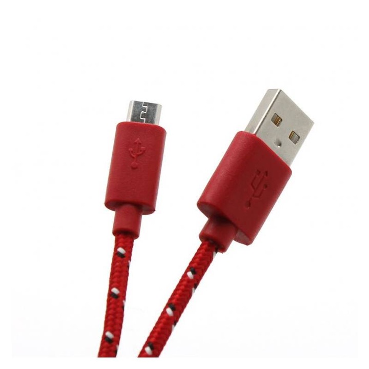 Кабел Sbox SX-533441 USB A - Micro USB, 1 м, червен