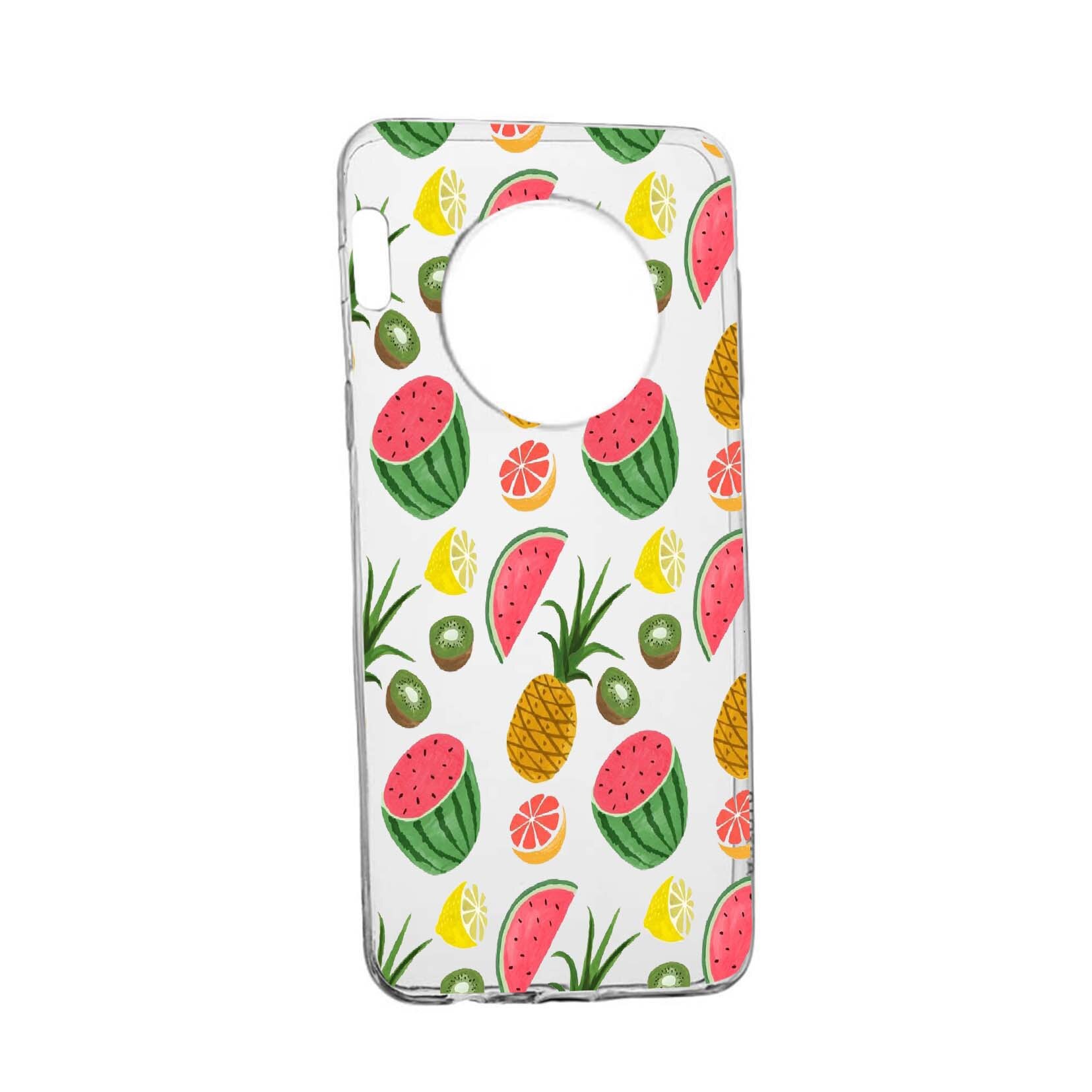 Husa Ananas, pentru Huawei Mate 30, rezistenta la uzura, anti-alunecare, din silicon Premium, 666