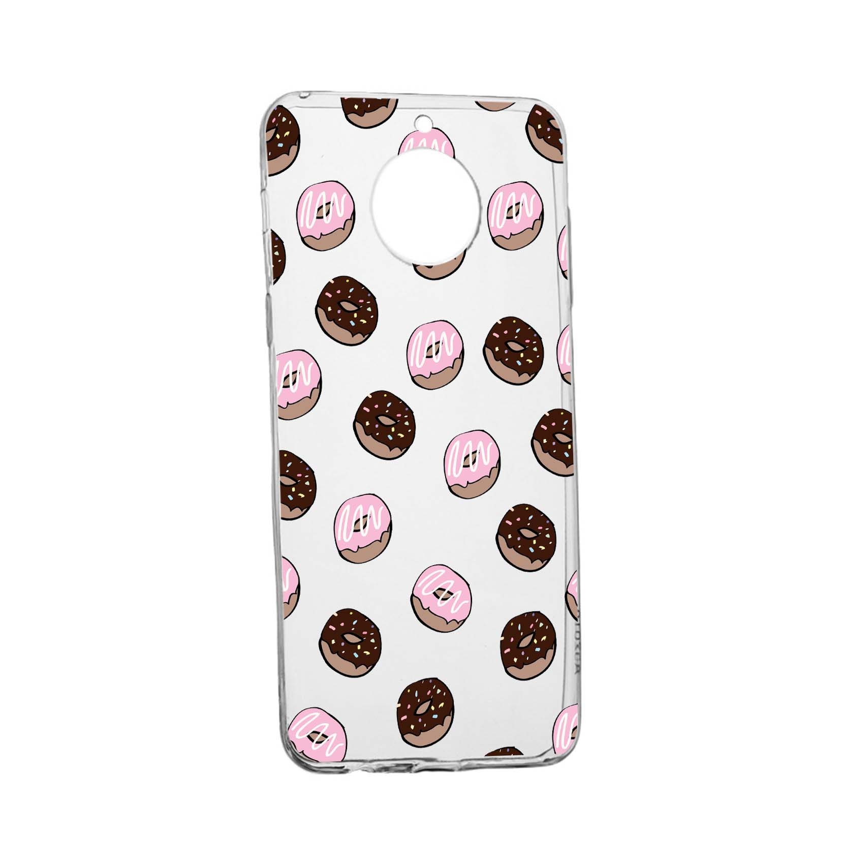 Husa Donuts, pentru Motorola Moto E5 Plus, rezistenta la uzura, anti-alunecare, din silicon Premium, 667