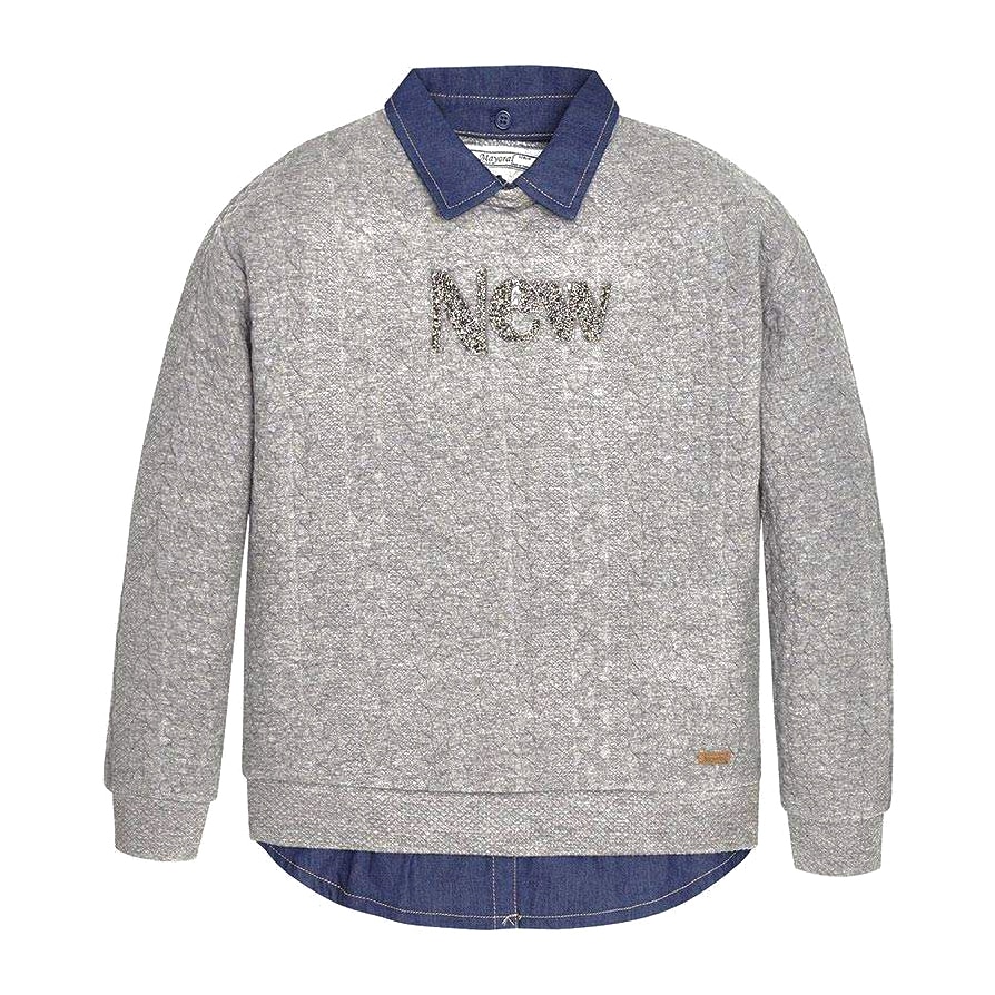 Bluza, Mayoral, casual, gri/albastru