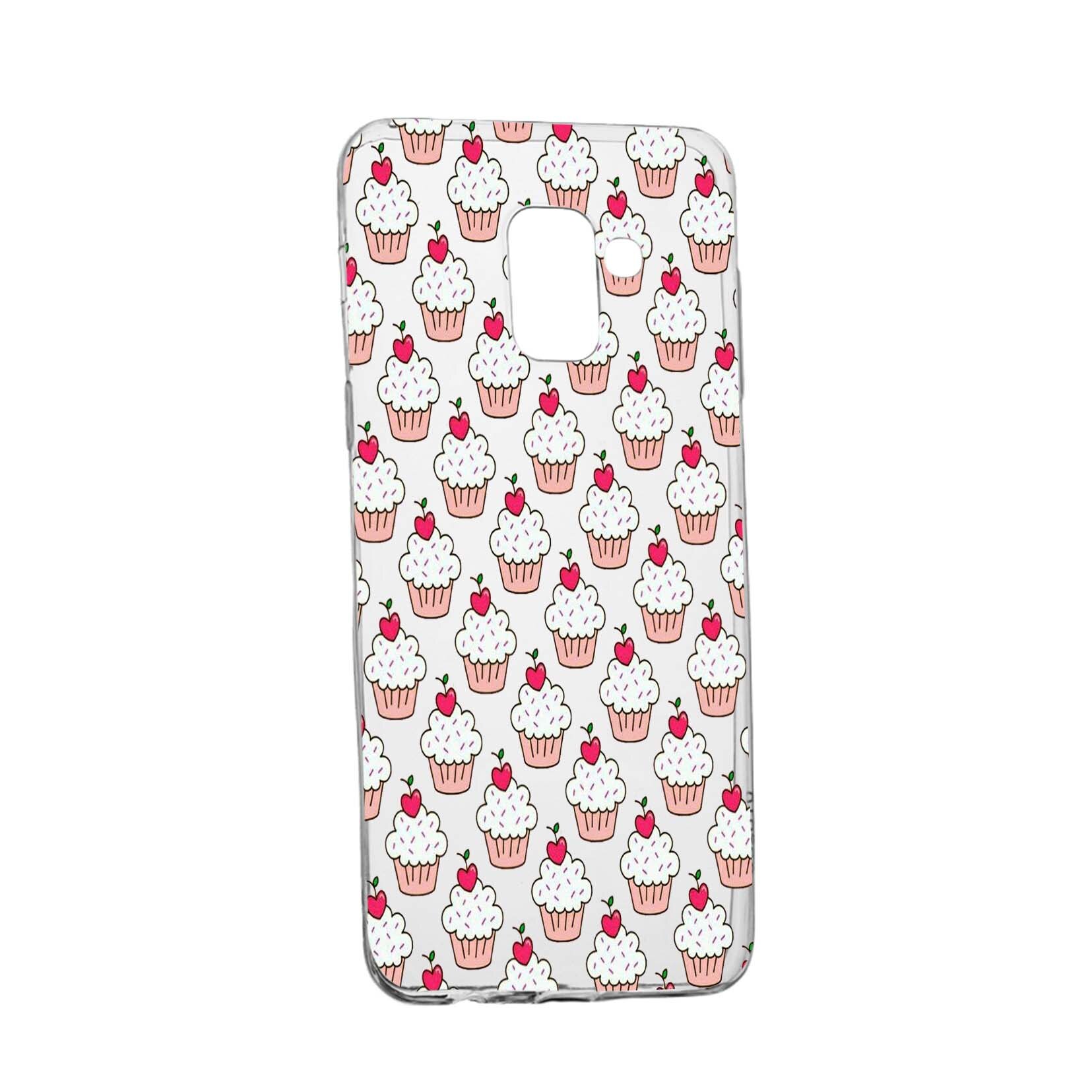 Husa Muffins, pentru Samsung Galaxy A6 2018, rezistenta la uzura, anti-alunecare, din silicon Premium, 668