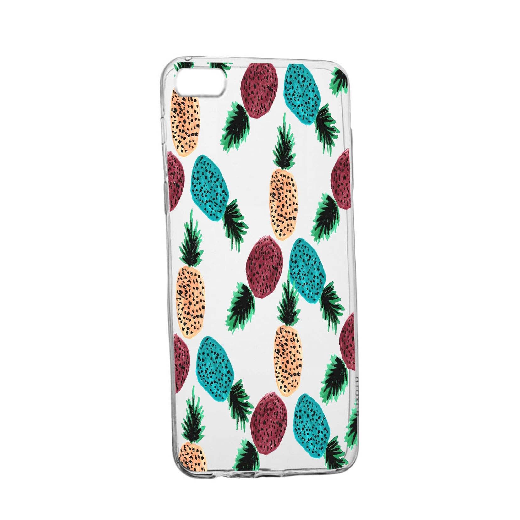 Husa Ananas, pentru Apple iPhone 5 / 5S / SE, rezistenta la uzura, anti-alunecare, din silicon Premium, 669