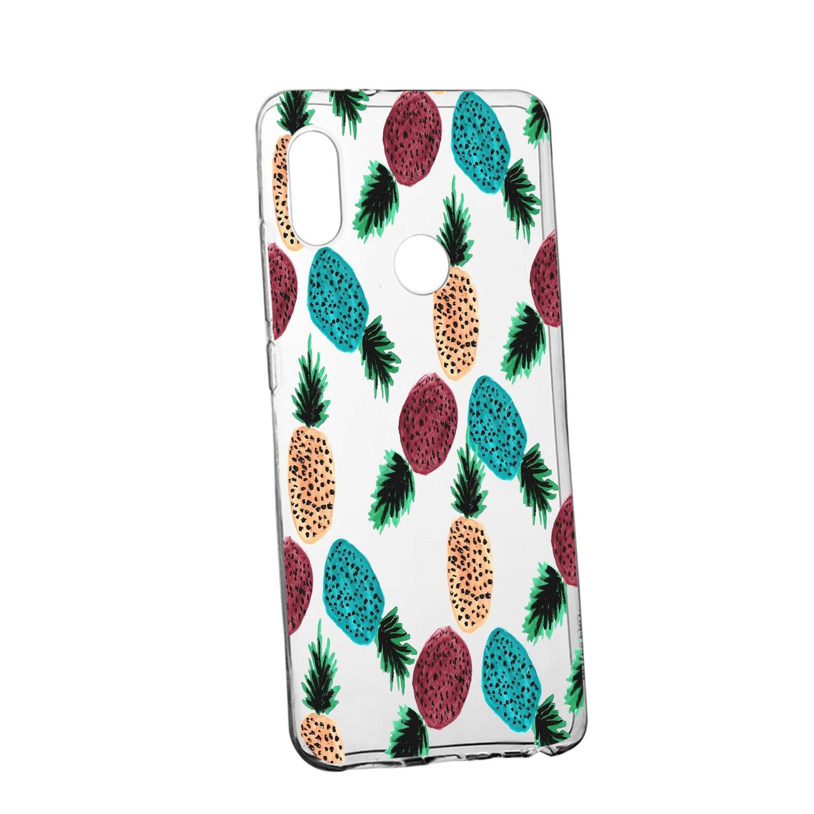 Husa Ananas, pentru Huawei Y6 2019, rezistenta la uzura, anti-alunecare, din silicon Premium, 669