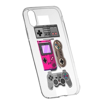 Husa Gamer - Xbox - Nintendo, pentru Apple iPhone X / XS, rezistenta la uzura, anti-alunecare, din silicon Premium, 670 Husa Gamer - Xbox - Nintendo, pentru Apple iPhone X / XS, rezistenta la uzura, anti-alunecare, din silicon Premium, 670