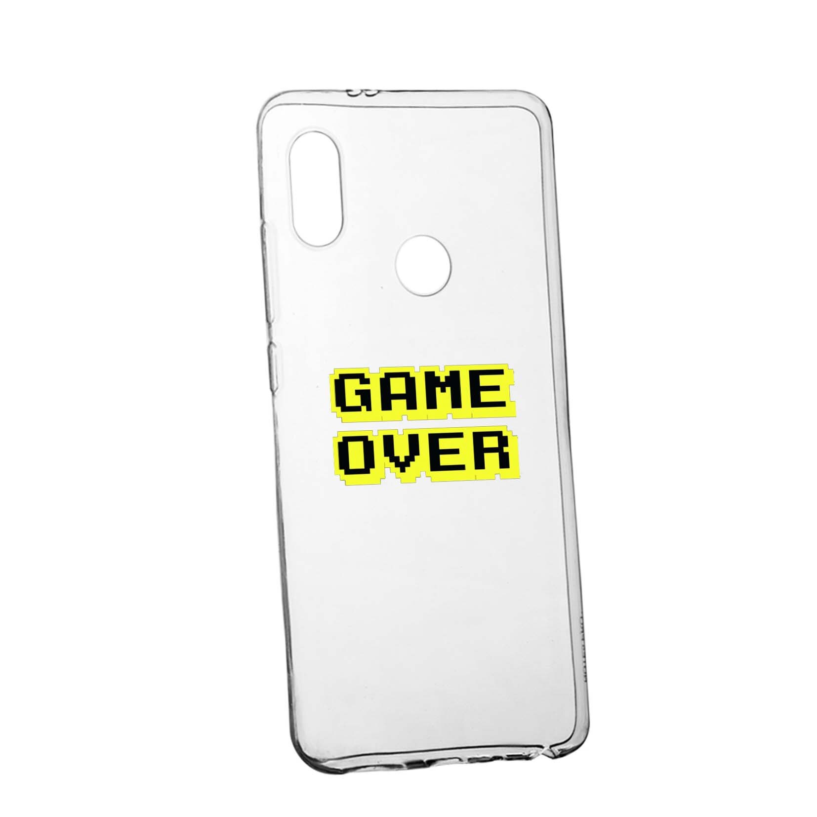 Husa Game Over, pentru Huawei P Smart 2019, rezistenta la uzura, anti-alunecare, din silicon Premium, 671