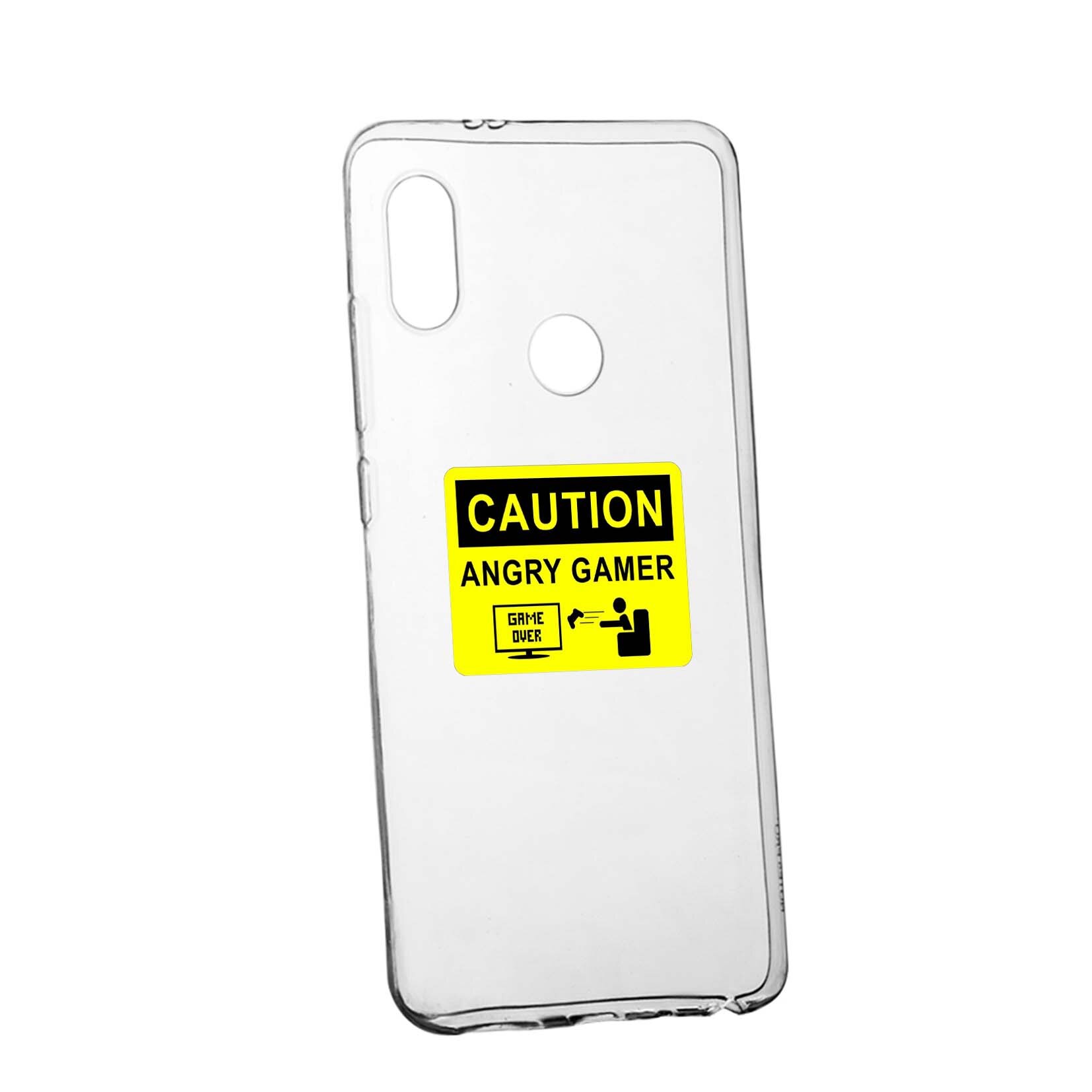 Husa Angry Gamer, pentru Xiaomi Redmi Note 5 Pro / Note 5 Dual Camera, rezistenta la uzura, anti-alunecare, din silicon Premium, 673