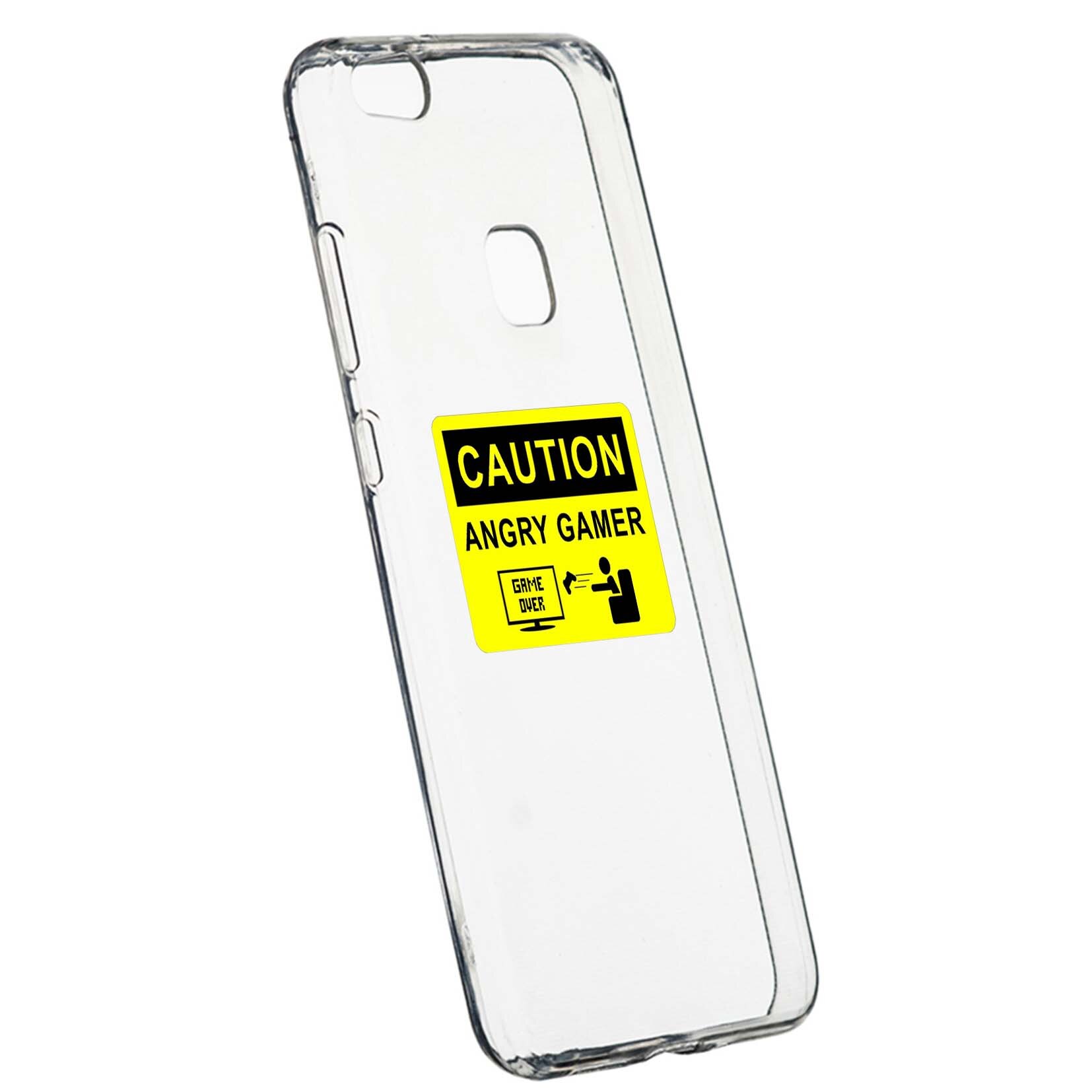 Husa Angry Gamer, pentru Huawei Honor 8X/ View 10 Lite, rezistenta la uzura, anti-alunecare, din silicon Premium, 673