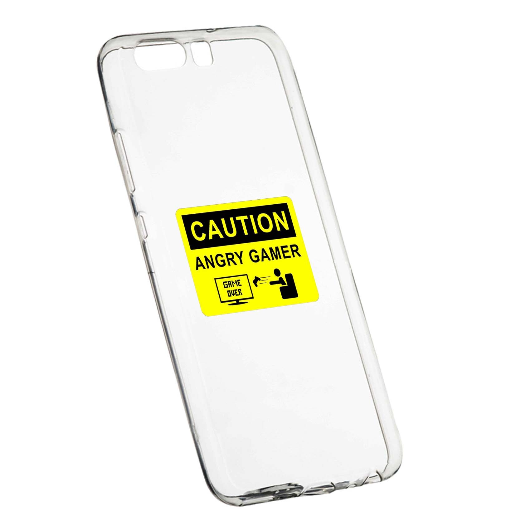 Husa Angry Gamer, pentru Huawei Honor 10, rezistenta la uzura, anti-alunecare, din silicon Premium, 673