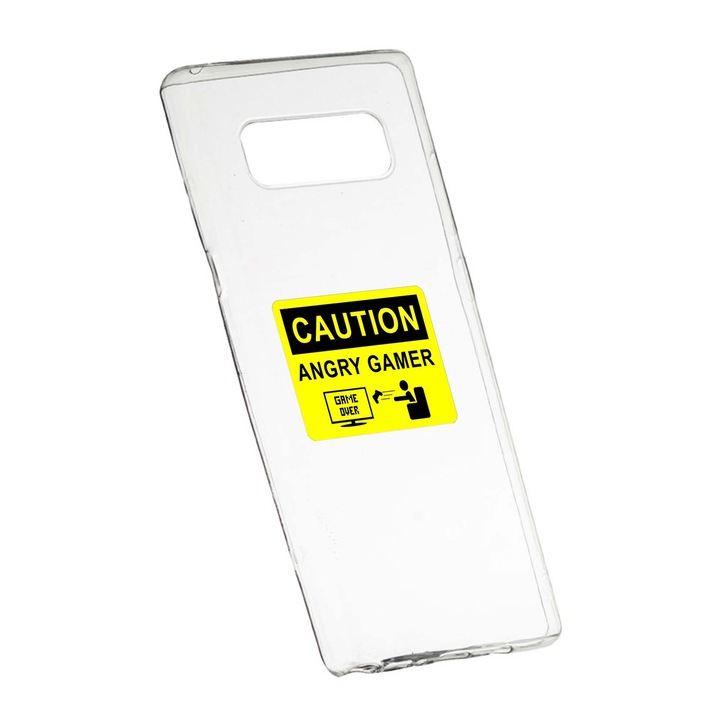 Husa Angry Gamer, pentru Samsung Galaxy Note 9, rezistenta la uzura, anti-alunecare, din silicon Premium, 673