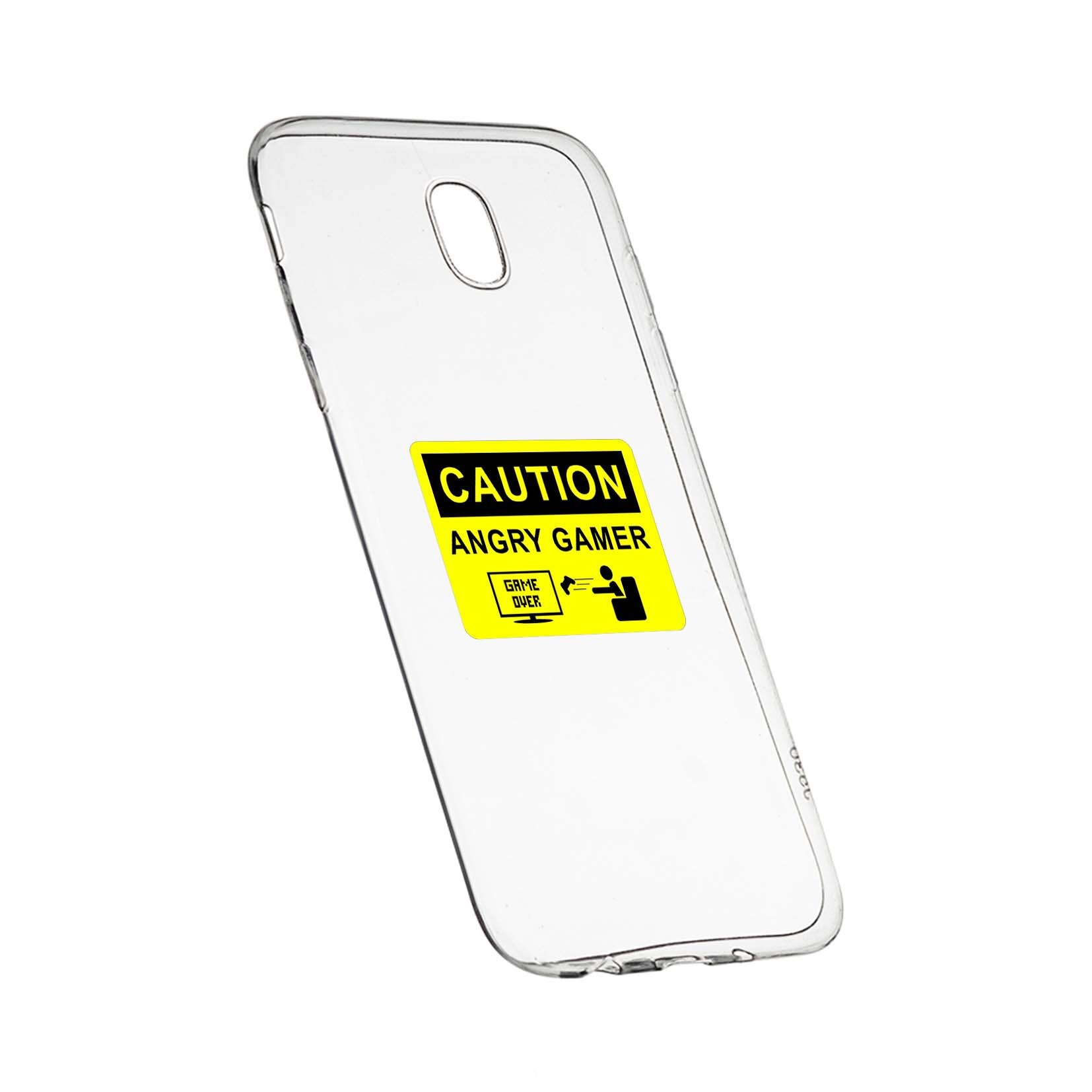 Husa Angry Gamer, pentru Nokia 3, rezistenta la uzura, anti-alunecare, din silicon Premium, 673