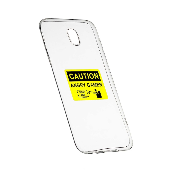 Husa Angry Gamer, pentru Samsung Galaxy J3 2017, rezistenta la uzura, anti-alunecare, din silicon Premium, 673