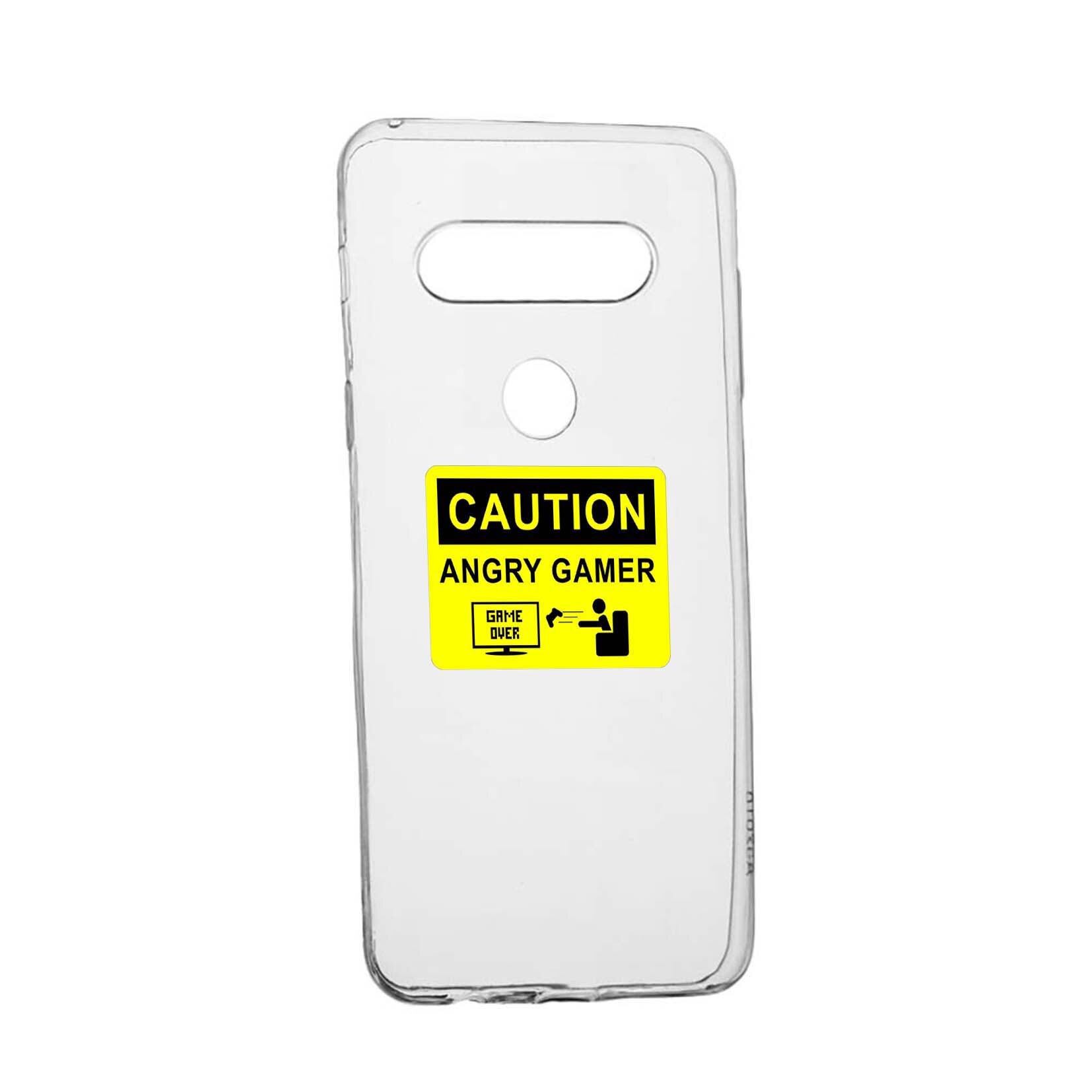 Husa Angry Gamer, pentru LG K50S, rezistenta la uzura, anti-alunecare, din silicon Premium, 673