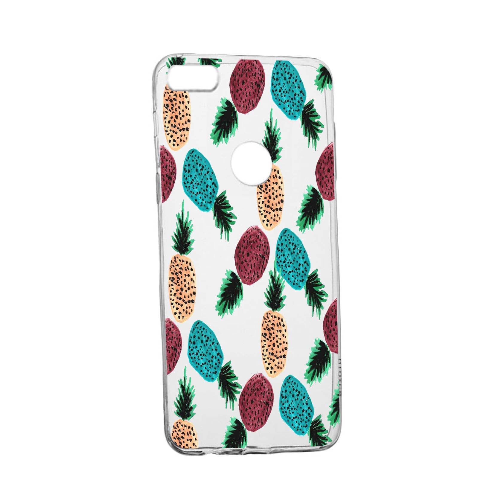 Husa Ananas, pentru Huawei P Smart, rezistenta la uzura, anti-alunecare, din silicon Premium, 669