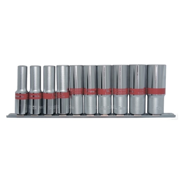 Комплект вложки удължени MTX, 1/4", 6-стенни, 10 бр., 4-13 mm