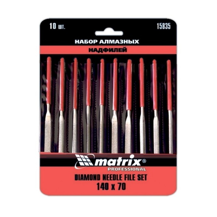 Комплект пилички диамантени, MTX MASTER, 140 х 70 х 3 mm, 10 бр.