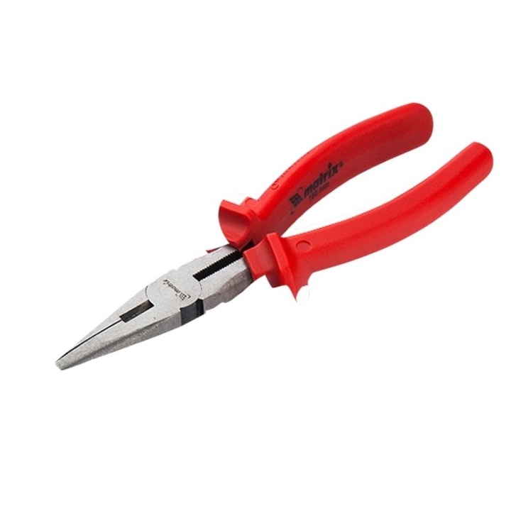 Клещи с удължени полукръгли прави челюсти Econom, MTX, 160 mm, шлифовани, пластмасови дръжки