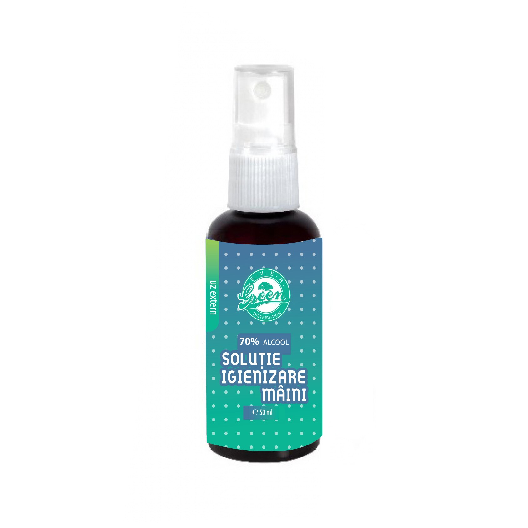 Solutie Igienizare Maini 70% Alcool 50ml Evergreen