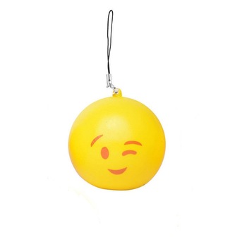 Jucarie parfumata din spuma poliuretanica, Emoji care face cu ochiul, 6.5 cm, T5061, Vivo Jucarie parfumata din spuma poliuretanica, Emoji care face cu ochiul, 6.5 cm, T5061, Vivo