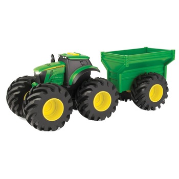 Tractor John Deere - Mega Wheels, cu remorca Tractor John Deere - Mega Wheels, cu remorca