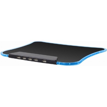 Mousepad Gembird cu HUB USB, Iluminare led, Negru/Albastru Mousepad Gembird cu HUB USB, Iluminare led, Negru/Albastru