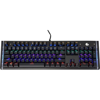 Tastatura mecanica gaming Gembird, Iluminare RGB, US layout, Negru Tastatura mecanica gaming Gembird, Iluminare RGB, US layout, Negru
