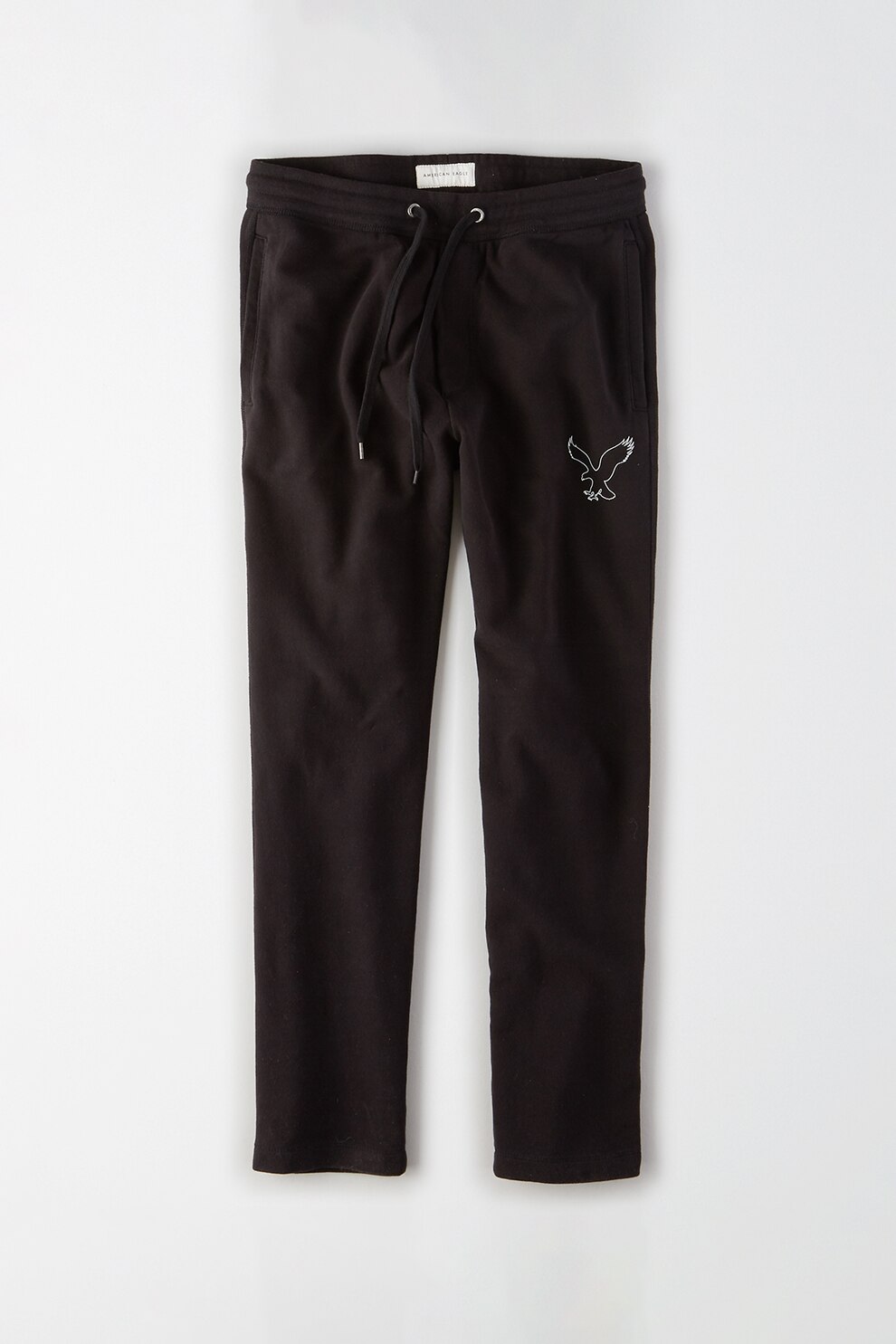 American Eagle, Pantaloni sport cu snur de ajustare, Negru, S